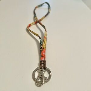 Vera Bradley Multicolor Keyring ID Badge Lanyard
